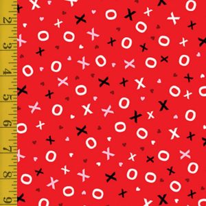 Benartex Fabrics Love You Fur-Ever: Hugs & Kisses - Red - 25-4788