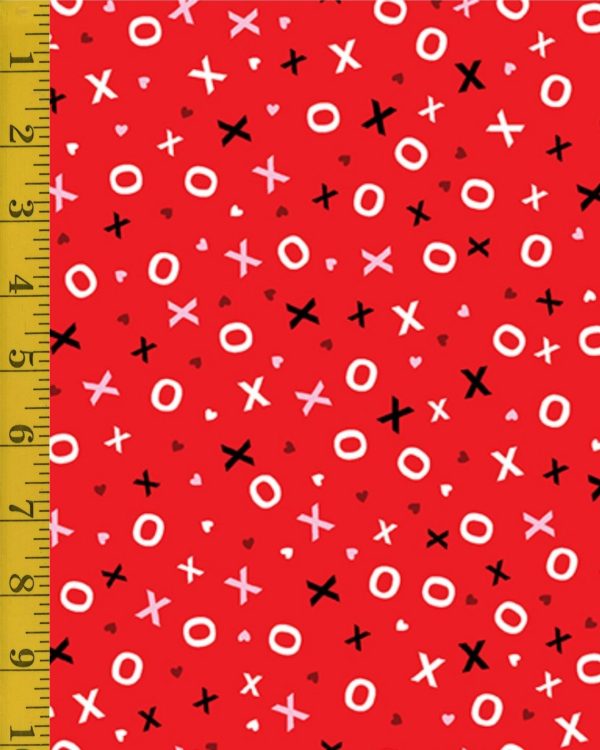 Benartex Fabrics Love You Fur-Ever: Hugs & Kisses - Red - 25-4788