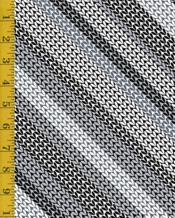 Benartex Fabrics Love Ewe More: Knitted Texture Stripe - Gray - 25-4792