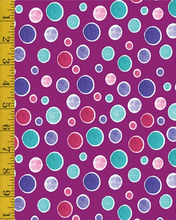 Benartex Fabrics Sunshine Cats: Happy Dot - Plum - 25-4800