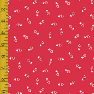 Andover Fabrics Heart and Soul: Hook Heart - Red - 25-1387