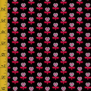 Andover Fabrics Heart and Soul: Love Blooms: Black - 25-1389