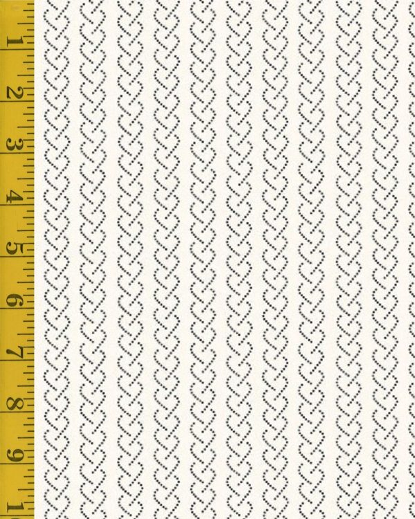 Andover Fabrics Heart and Soul: Chain Stripe - White - 25-1392