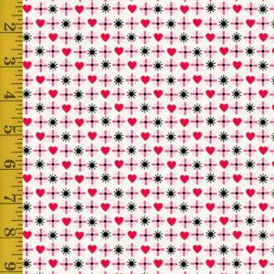 Andover Fabrics Heart and Soul: Heart and Flowers - White - 25-1393