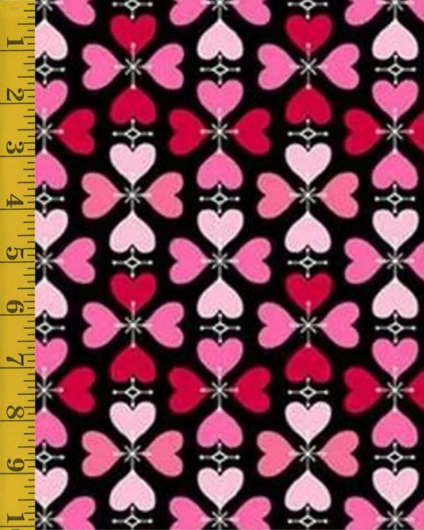 Andover Fabrics Heart and Soul: Cross My Heart - Pink - 25-1394