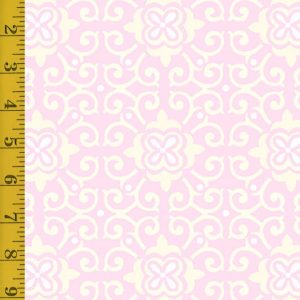 Quilting Treasures Paisley Punch: Floral Medallion - Pale Pink - 25-6550