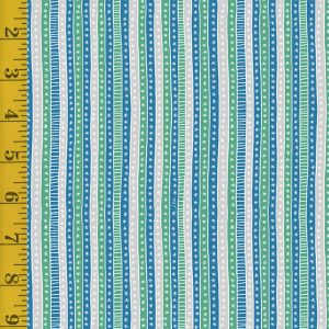 Quilting Treasures Winter Forest Friends: Geo Stripe - Blue - 25-6559