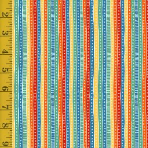 Quilting Treasures Winter Forest Friends: Geo Stripe - Multi - 25-6560