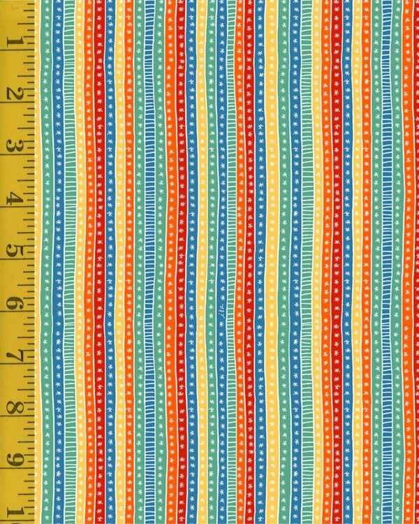 Quilting Treasures Winter Forest Friends: Geo Stripe - Multi - 25-6560
