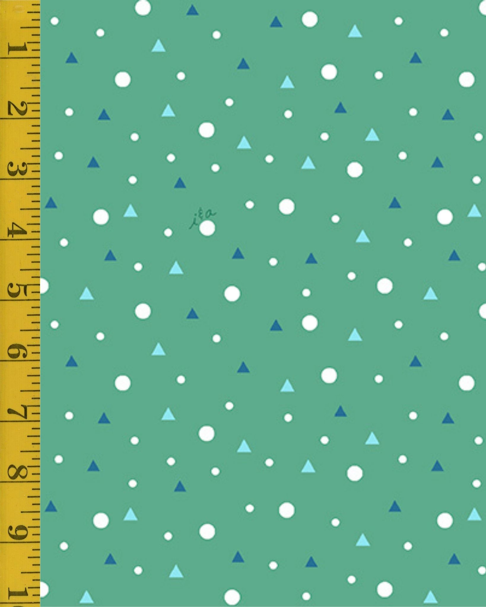 Quilting Treasures Winter Forest Friends: Circles and Triangles - Dk. Mint - 25-6561
