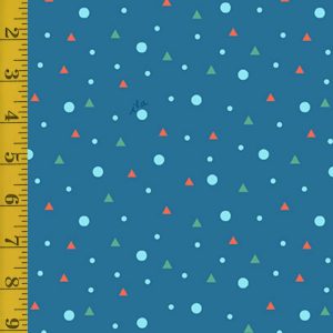 Quilting Treasures Winter Forest Friends: Circles and Triangles - Denim - 25-6563