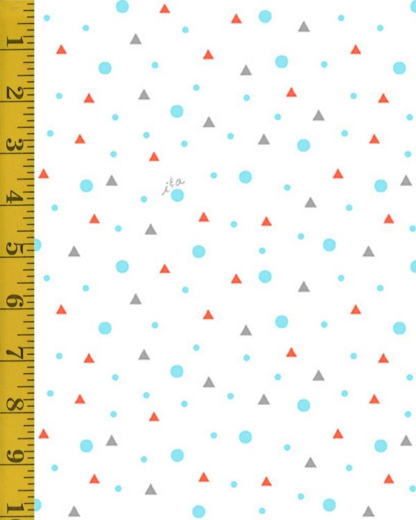 Quilting Treasures Winter Forest Friends: Circles and Triangles - White - 25-6564