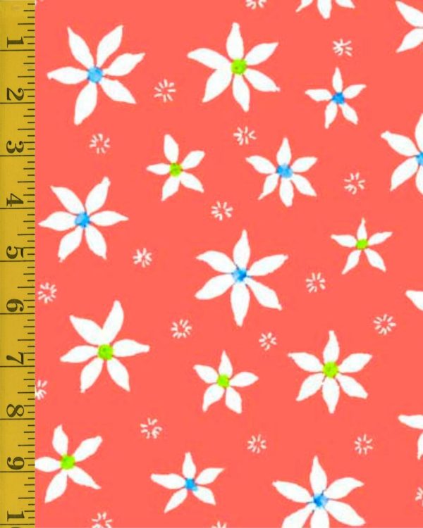 Quilting Treasures Twilight Garden: Spaced Floral - Red - 25-6566