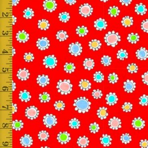 Quilting Treasures Twilight Garden: Small Floral - Red - 25-6567
