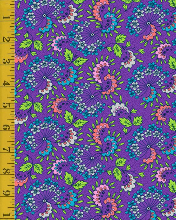 Quilting Treasures Floral Flirtation: Floral Flare - Purple - 25-6578