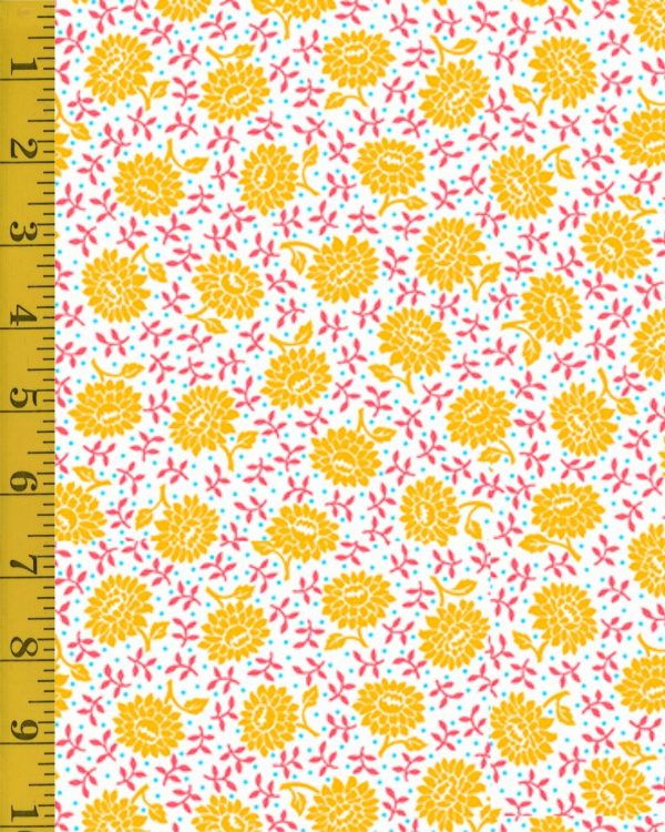 Quilting Treasures Floral Flirtation: Floral Dot - White - 25-6581