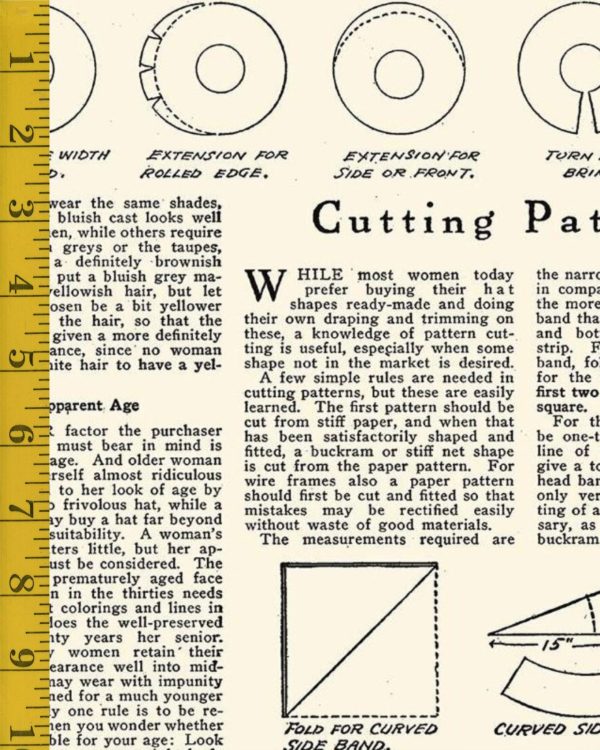 Riley Blake Designs Costume Maker's Act II - Hat How to Text - Cream - 25-8530