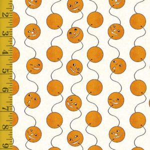 Riley Blake Designs Costume Maker's Act II - Jack-O-Lantern Balloons - White - 25-8535