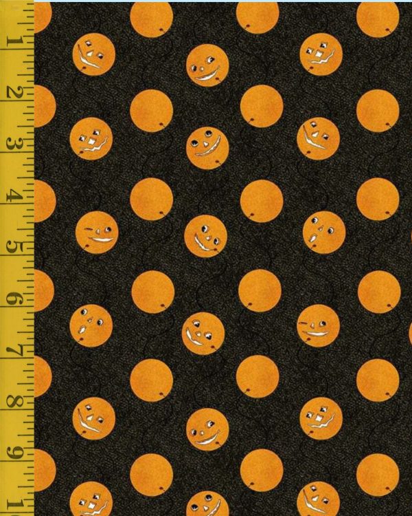 Riley Blake Designs Costume Maker's Act II - Jack-O-Lantern Balloons - Black - 25-8536
