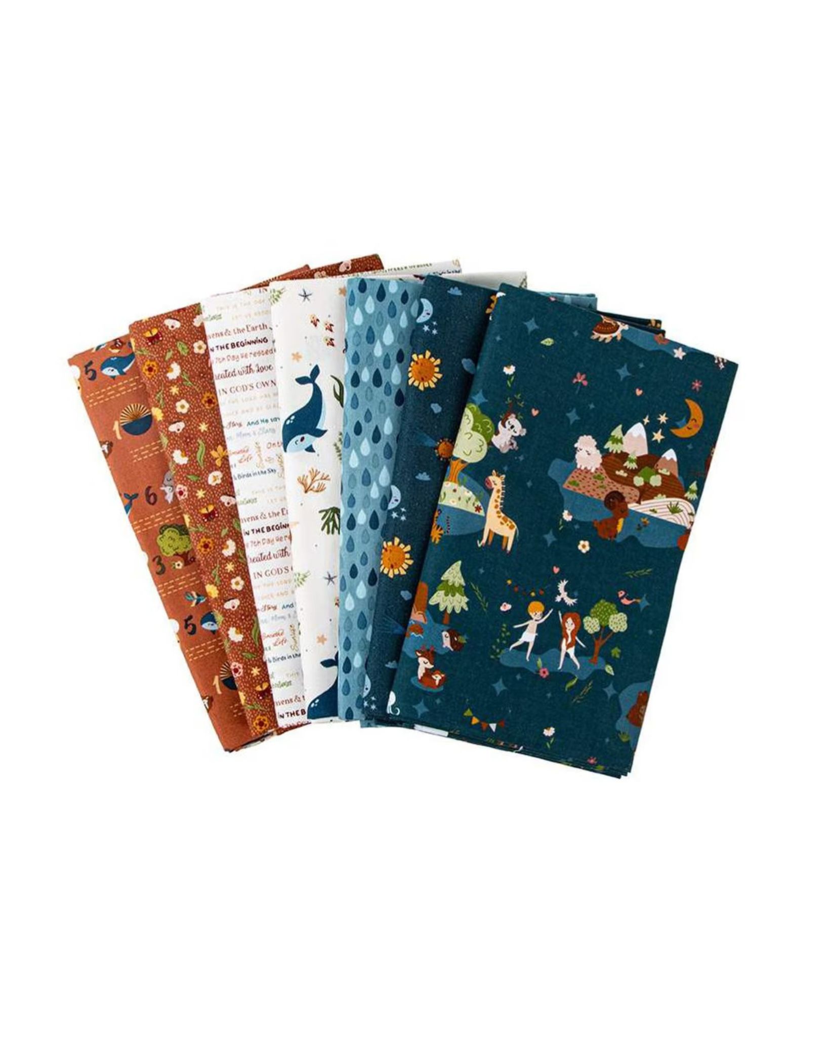 Riley Blake Designs Created With Love, 1 Yard Bundle - Ocean - 25-8553