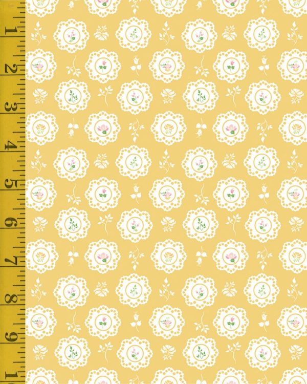 Riley Blake Designs Summer Skies and Fireflies: Doilies - Yellow - 25-8563