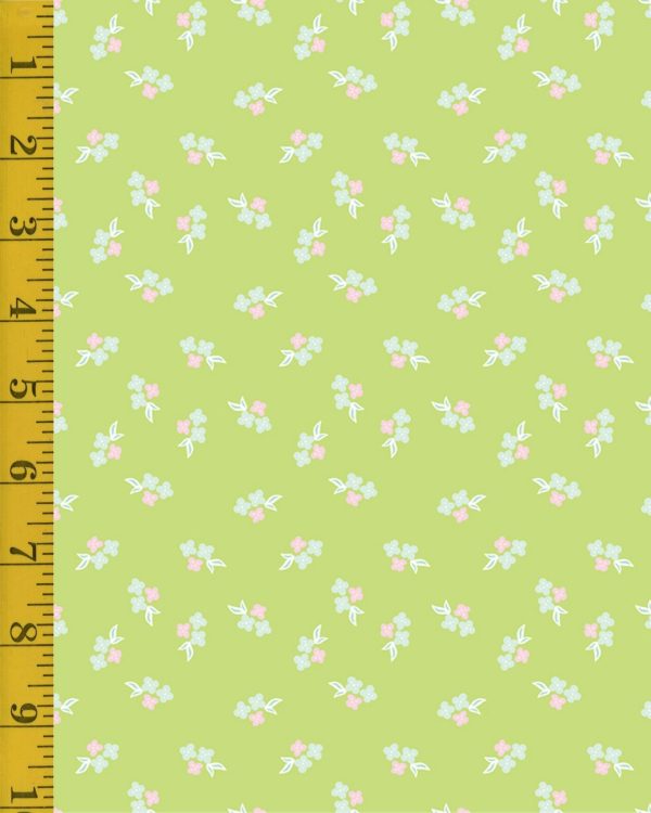 Riley Blake Designs Summer Skies and Fireflies: Floral - Lime - 25-8567