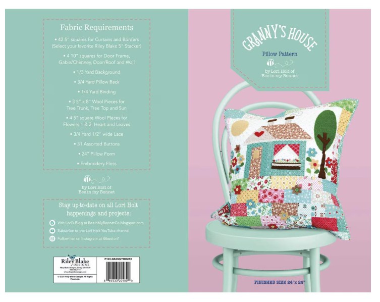 Riley Blake Designs Lori Holt Granny's House Pillow Pattern - 25-8570