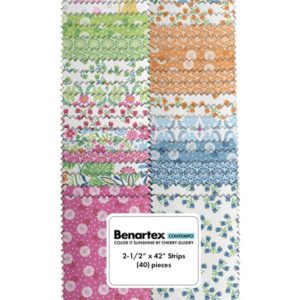 Benartex Color It Sunshine: Color It Sunshine Strip-pies - 26-4822