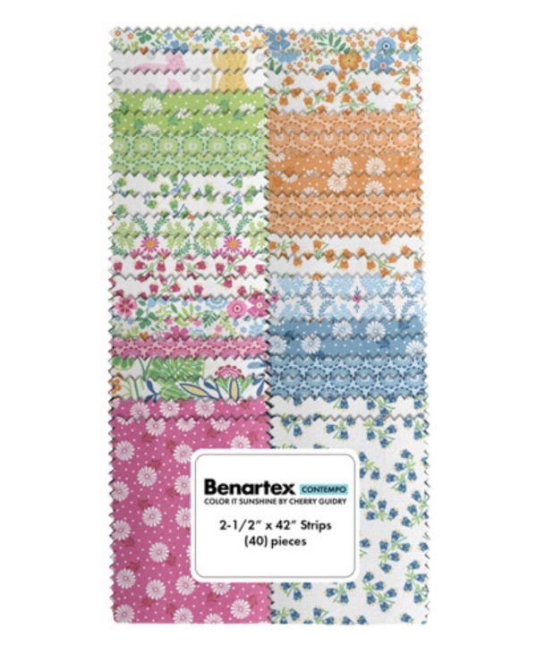 Benartex Color It Sunshine: Color It Sunshine Strip-pies - 26-4822