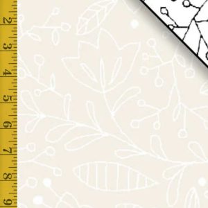 P&B Textiles Ramblings 13: Outline Floral - White #26-6948