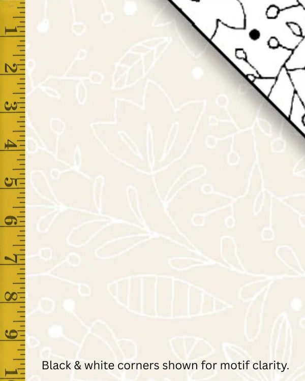 P&B Textiles Ramblings 13: Outline Floral - White #26-6948