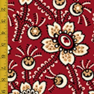 Quilting Treasures Oxford Archival: Packed Floral - Brick #25-6583