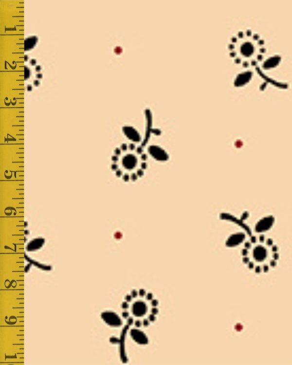 Quilting Treasures Oxford Archival: Ditsy - Cream/Black #25-6586