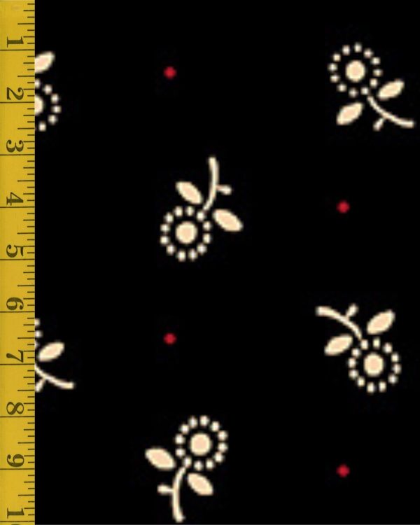 Quilting Treasures Oxford Archival: Ditsy - Black #25-6588
