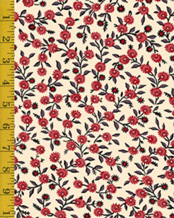 Quilting Treasures Oxford Archival: Flower Vine - Lt. Cream #25-6590