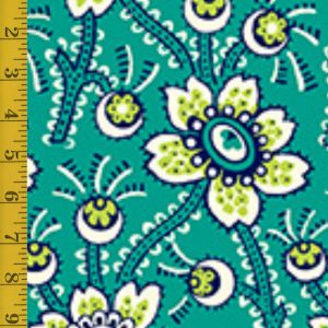 Quilting Treasures Oxford Revival: Packed Floral - Jade #25-6599