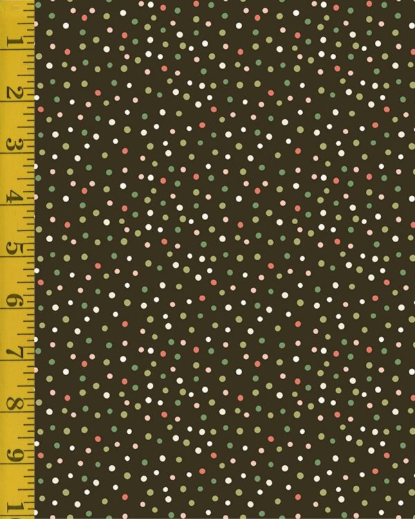 Riley Blake Designs Glisten: Dots - Mocha(Looks Dark Green) #25-8577