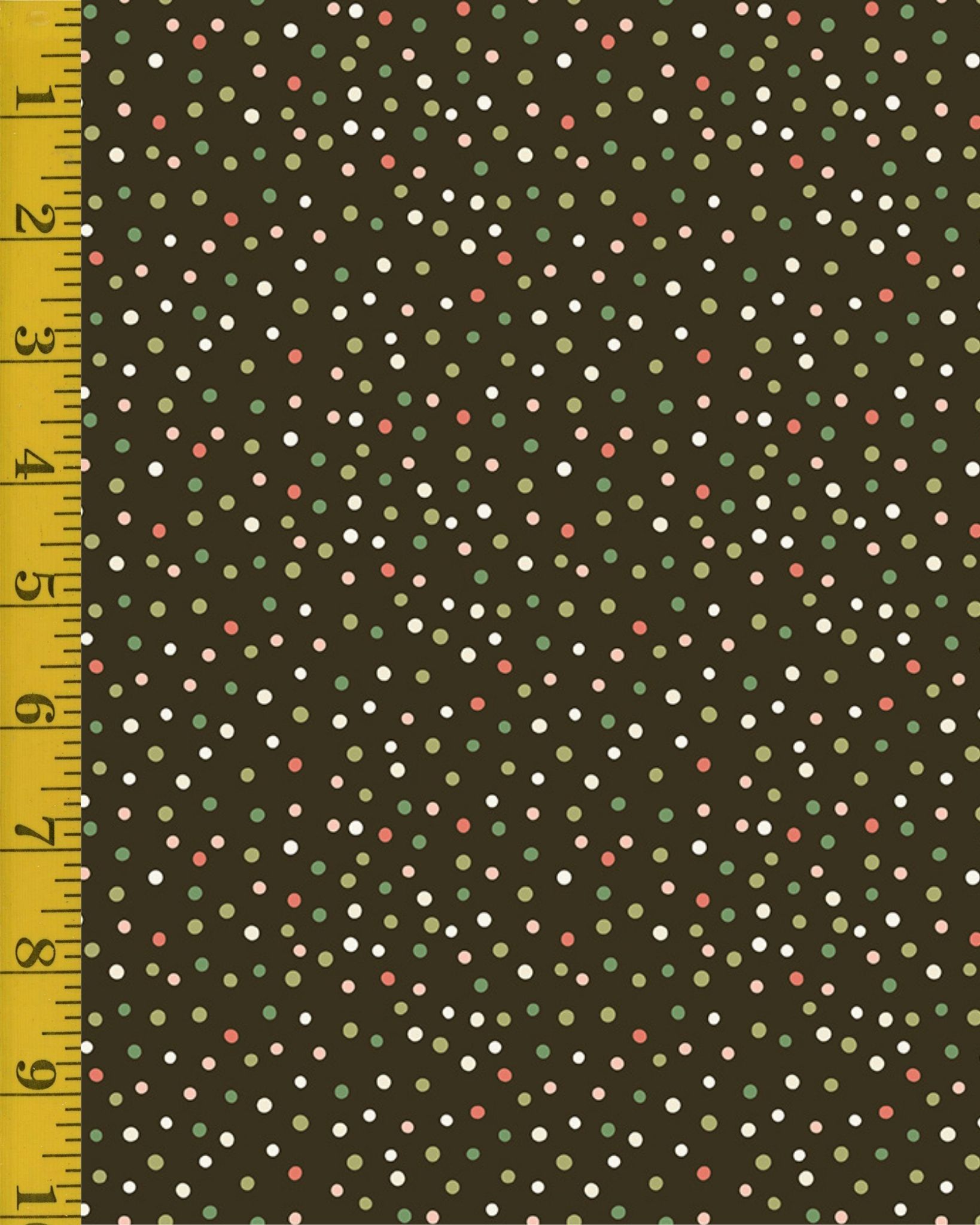 Riley Blake Designs Glisten: Dots - Mocha(Looks Dark Green) #25-8577