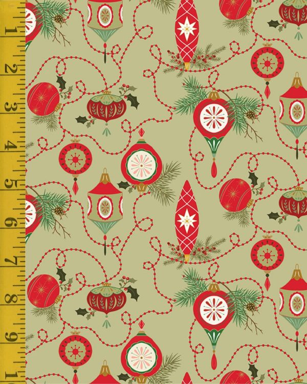 Riley Blake Designs Glisten: Bulbs - Olive #25-8579