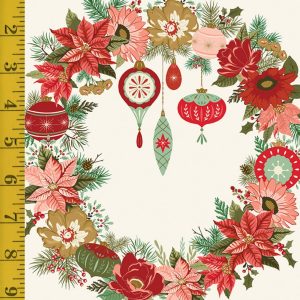Riley Blake Designs Glisten: Wreath Panel - Multi #25-8582