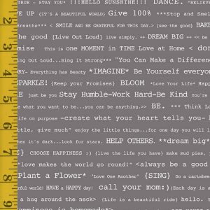 Riley Blake Designs Bee Basics: Happy Text - Gray #25-8588