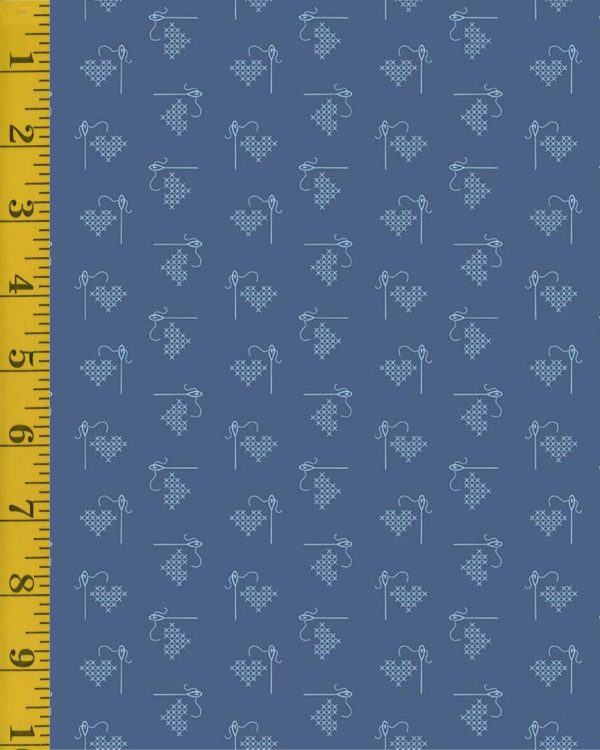 Riley Blake Designs Bee Basics: Heart - Blue #25-8590