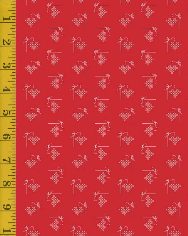 Riley Blake Designs Bee Basics: Heart - Red #25-8596