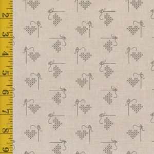 Riley Blake Designs Bee Basics: Heart - Pewter #25-8598
