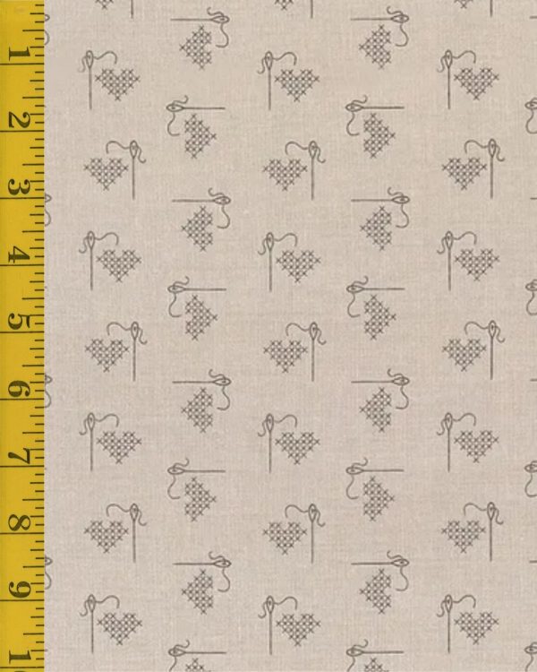 Riley Blake Designs Bee Basics: Heart - Pewter #25-8598