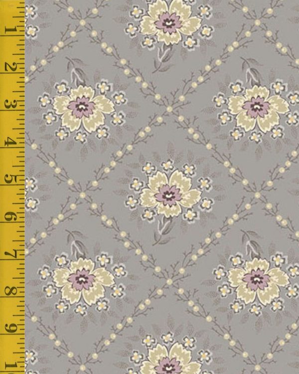 Andover Fabrics Wildflower Cottage: Trellis - Dove #26-1406
