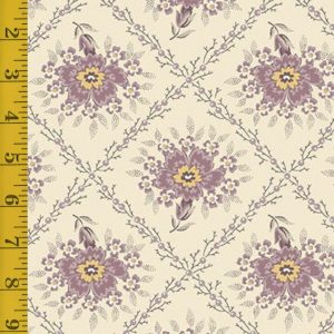 Andover Fabrics Wildflower Cottage: Trellis - Pansy #26-1407
