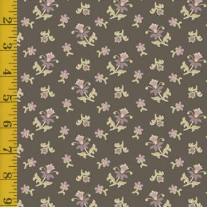 Andover Fabrics Wildflower Cottage: Scatter Garden - Charcoal #26-1412