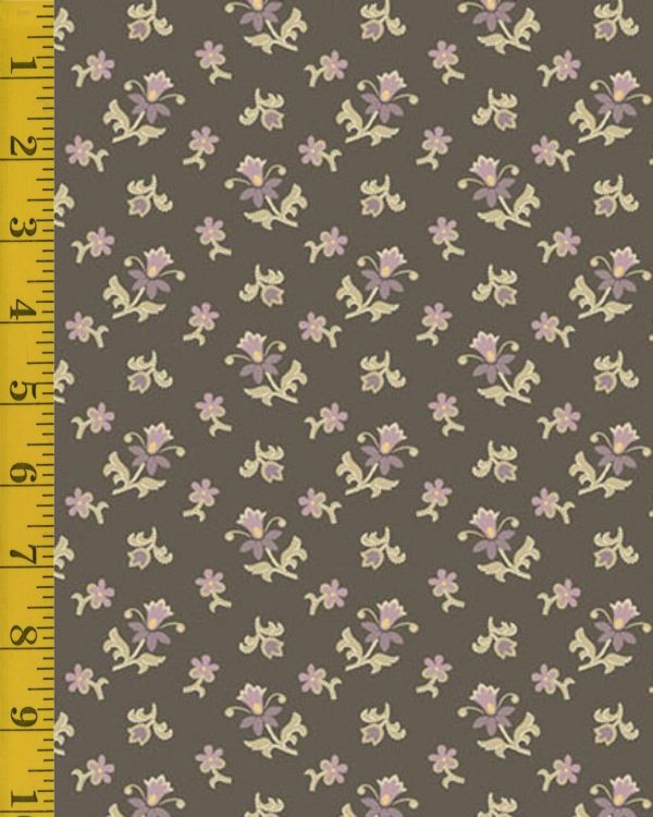 Andover Fabrics Wildflower Cottage: Scatter Garden - Charcoal #26-1412