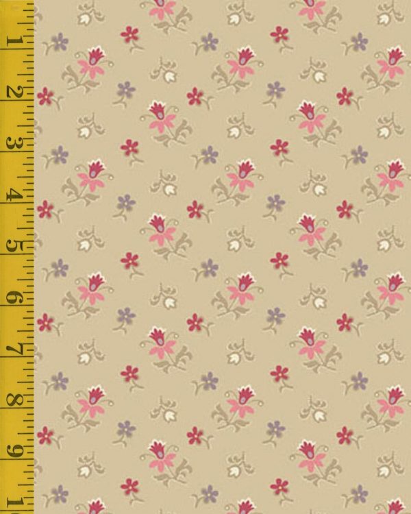 Andover Fabrics Wildflower Cottage: Scatter Garden - Buff #26-1413